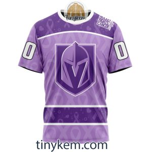 Vegas Golden Knights Purple Lavender Hockey Fight Cancer Personalized Hoodie2C Tshirt2B6 nnL3T