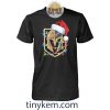 Texas Rangers With Santa Hat And Christmas Light Shirt