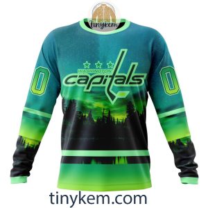 Washington Capitals With Special Northern Light Design 3D Hoodie Tshirt2B4 pKt0C