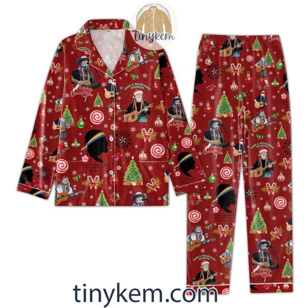 Willie Nelson Christmas Pajamas Set