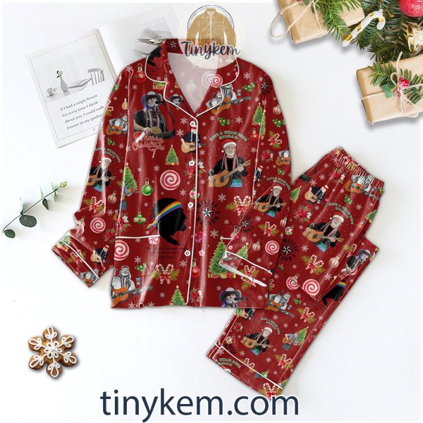 Willie Nelson Christmas Pajamas Set