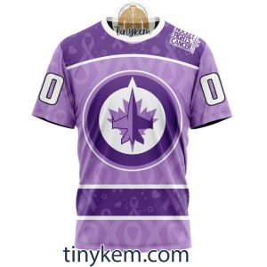 Winnipeg Jets Purple Lavender Hockey Fight Cancer Personalized Hoodie2C Tshirt2B6 GDoqR