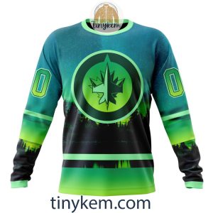 Winnipeg Jets With Special Northern Light Design 3D Hoodie Tshirt2B4 4MySf