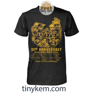 Wu-tang Clan 32ND Anniversary 1992-2024 Unisex Tshirt
