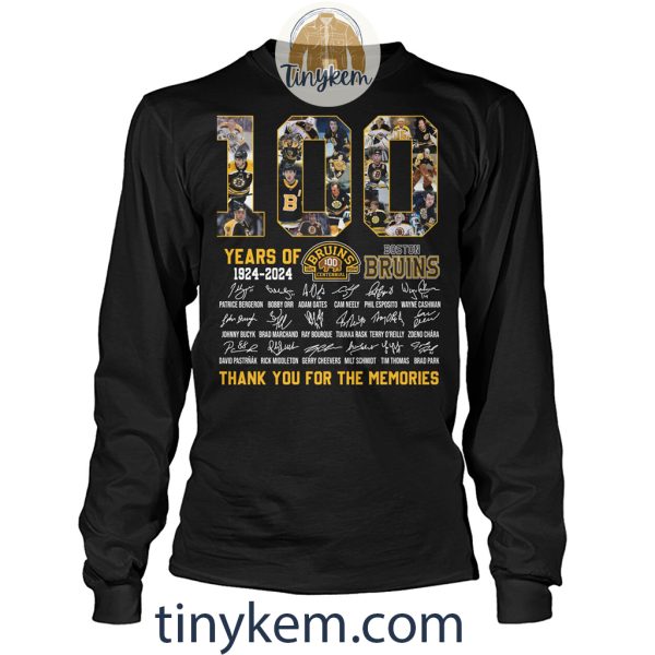 100 Years Of Boston Bruins 1924-2024 Tshirt