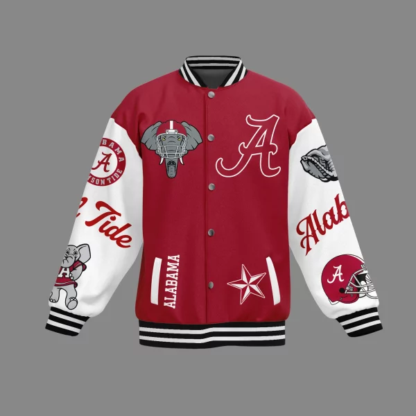 Alabama Crimson Tide Baseball Jacket: Roll Tide