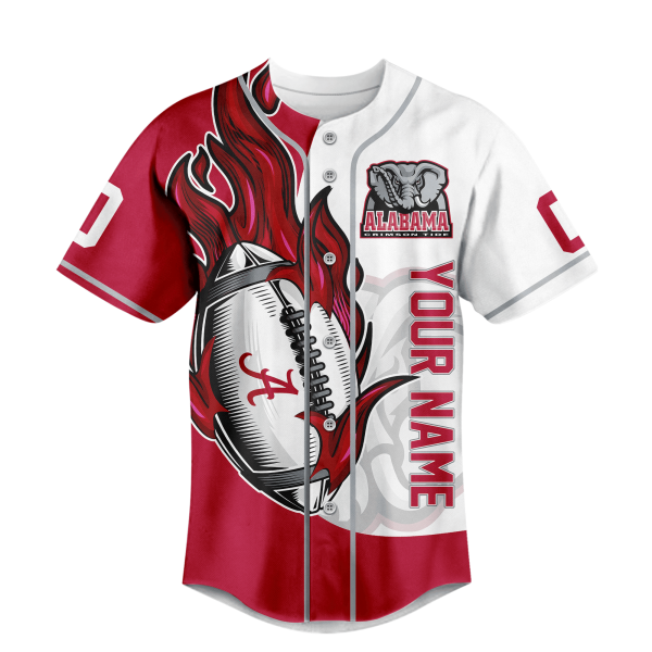 Alabama Crimson Tide Customized Baseball Jersey: We All Roll Together