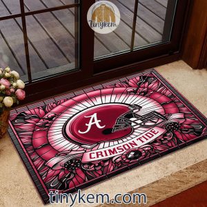 Alabama Crimson Tide Stained Glass Design Doormat