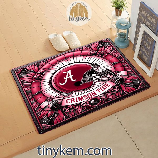 Alabama Crimson Tide Stained Glass Design Doormat