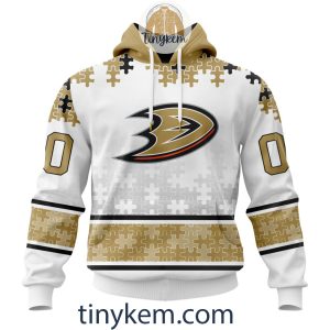 Anaheim Ducks Customized Hockey Fight Cancer Lavender V-neck Long Sleeves Jersey