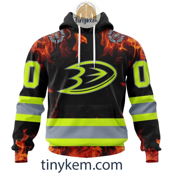 Anaheim Ducks Firefighters Customized Hoodie, Tshirt, Sweatshirt