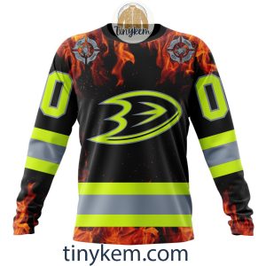 Anaheim Ducks Firefighters Customized Hoodie Tshirt Sweatshirt2B4 8MfCZ