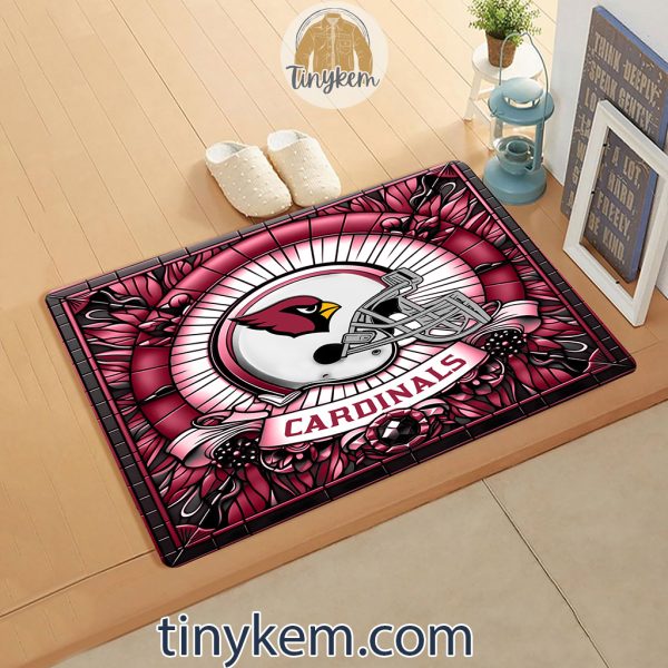 Arizona Cardinals Stained Glass Design Doormat