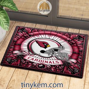 Arizona Cardinals Stained Glass Design Doormat2B3 6Ikjs