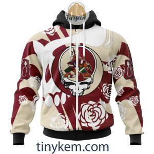 Arizona Coyotes Customized Hoodie Tshirt With Gratefull Dead Skull Design2B2 wKSWO
