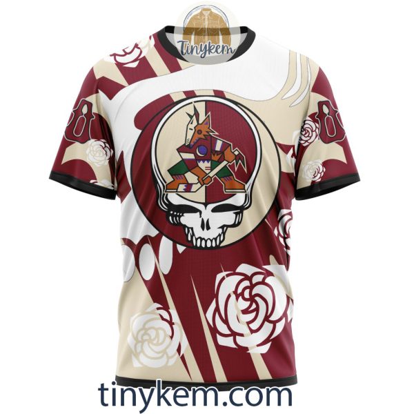 Arizona Coyotes Customized Hoodie, Tshirt With Gratefull Dead Skull Design