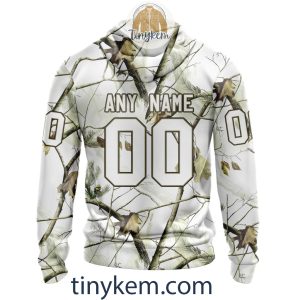 Arizona Coyotes Customized Hoodie Tshirt With White Winter Hunting Camo Design2B3 oyqkI