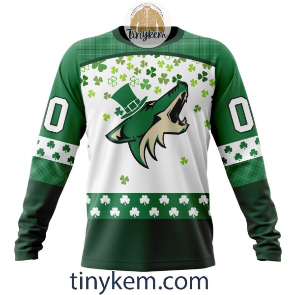 Arizona Coyotes Hoodie, Tshirt With Personalized Design For St. Patrick Day