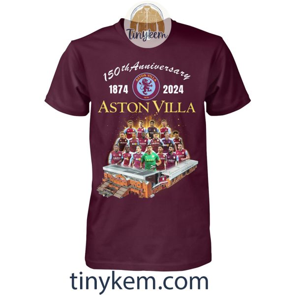 Aston Villa 150th Anniversary 1874-2024 Tshirt