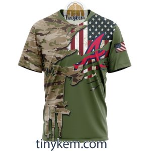 Atlanta Braves Skull Camo Customized Hoodie Tshirt Gift For Veteran Day2B6 Q2NVz