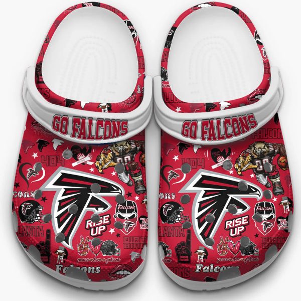 Atlanta Falcons Unisex Clogs Crocs: Icons Bundle Design