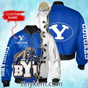 BYU Cougars Custom Name Bomber Jacket