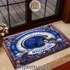 Baltimore Ravens Stained Glass Design Doormat