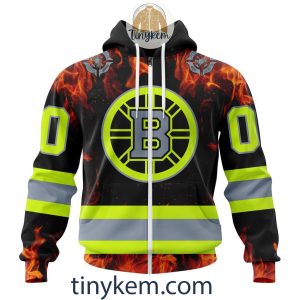 Boston Bruins Firefighters Customized Hoodie Tshirt Sweatshirt2B2 uda02