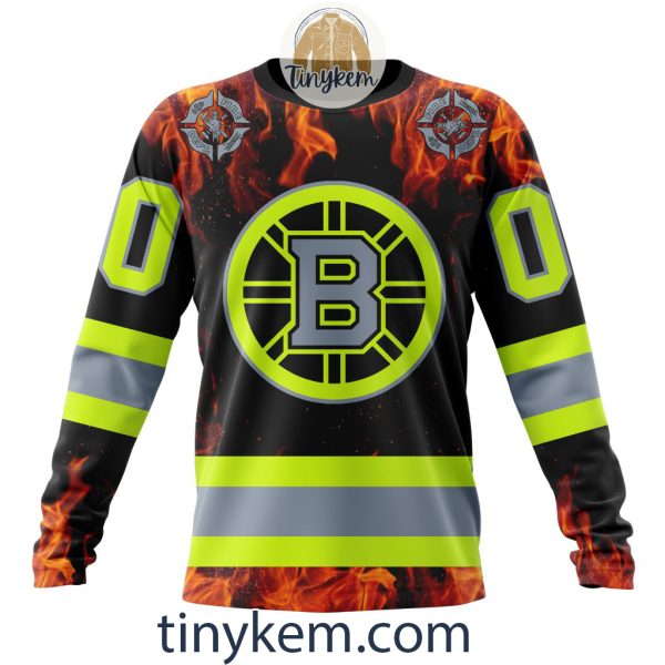 Boston Bruins Firefighters Customized Hoodie, Tshirt, Sweatshirt