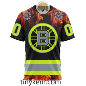 Boston Bruins Firefighters Customized Hoodie Tshirt Sweatshirt2B6 MzfI0