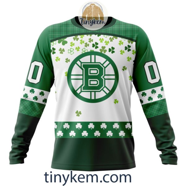 Boston Bruins Hoodie, Tshirt With Personalized Design For St. Patrick Day