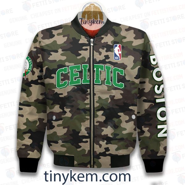Boston Celtics Military Camo Bomber Jacket