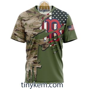 Boston Red Sox Skull Camo Customized Hoodie Tshirt Gift For Veteran Day2B6 PrubY