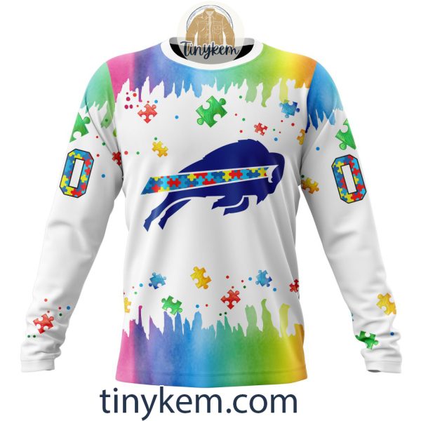 Buffalo Bills Autism Tshirt, Hoodie With Customized Design For Awareness Month