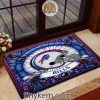 Carolina Panthers Stained Glass Design Doormat