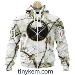 Buffalo Sabres Customized Hoodie Tshirt With White Winter Hunting Camo Design2B2 rhU2L