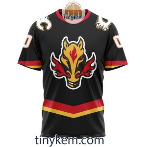 Calgary Flames 2023 Black Alternate Customized Hoodie Tshirt Long Sleeve2B6 WeVQF