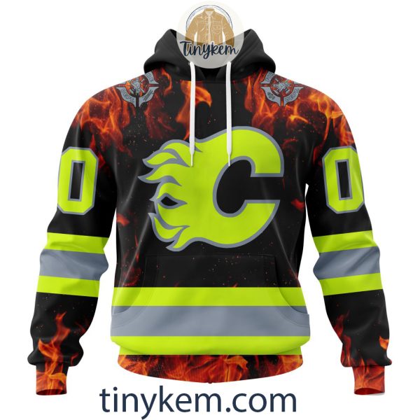 Calgary Flames Firefighters Customized Hoodie, Tshirt, Sweatshirt