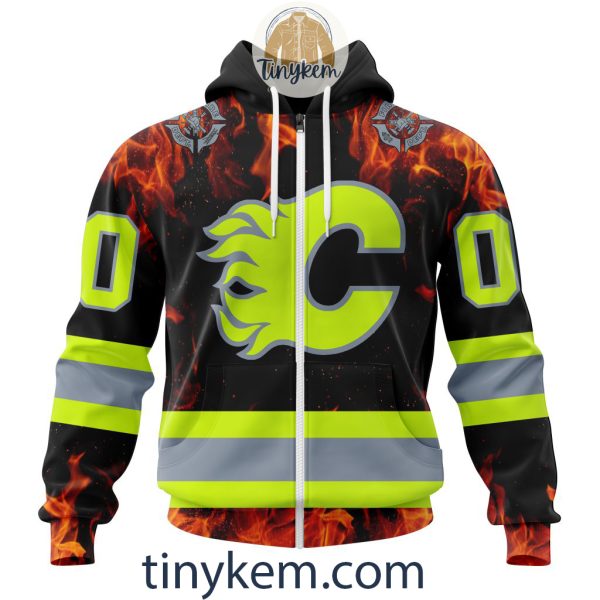 Calgary Flames Firefighters Customized Hoodie, Tshirt, Sweatshirt