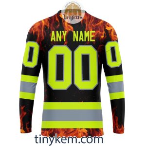 Calgary Flames Firefighters Customized Hoodie Tshirt Sweatshirt2B5 g2esL