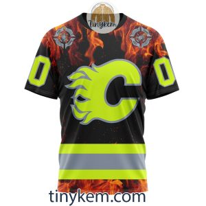 Calgary Flames Firefighters Customized Hoodie Tshirt Sweatshirt2B6 Rrfon