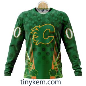 Calgary Flames Shamrocks Customized Hoodie Tshirt Gift for St Patricks Day2B4 6G9Gg