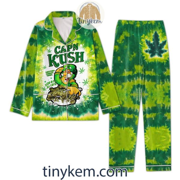 Cap’N Kush Green Tie-dye Pajamas Set
