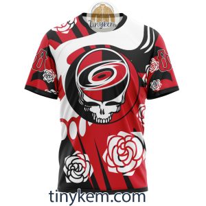 Carolina Hurricanes Customized Hoodie Tshirt With Gratefull Dead Skull Design2B6 5zc08