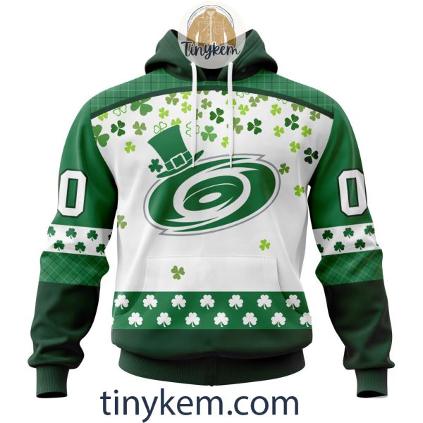 Carolina Hurricanes Hoodie, Tshirt With Personalized Design For St. Patrick Day