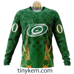 Carolina Hurricanes Shamrocks Customized Hoodie Tshirt Gift for St Patricks Day2B4 FuZki