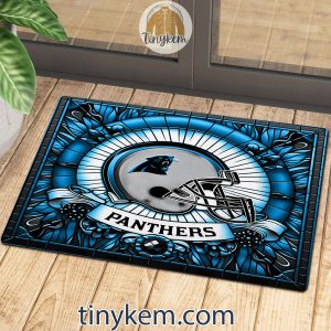 Carolina Panthers Stained Glass Design Doormat2B3 aiKn6