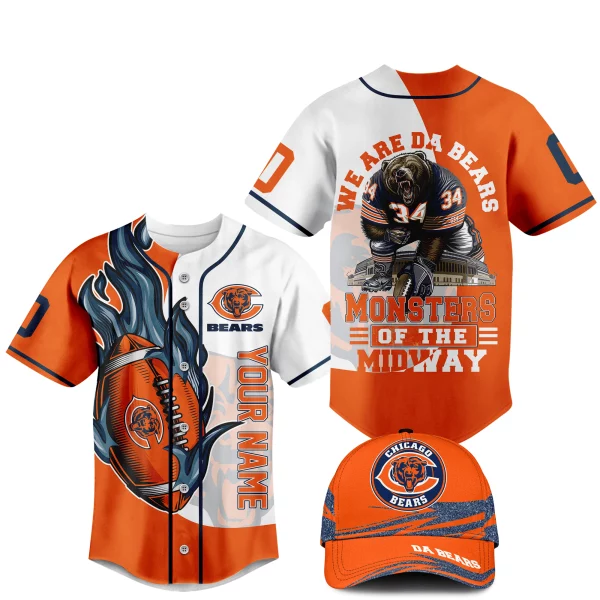Chicago Bears Customized Baseball Jersey: Monters Of The Midway