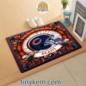 Chicago Bears Stained Glass Design Doormat