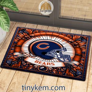 Chicago Bears Stained Glass Design Doormat2B3 iChtg